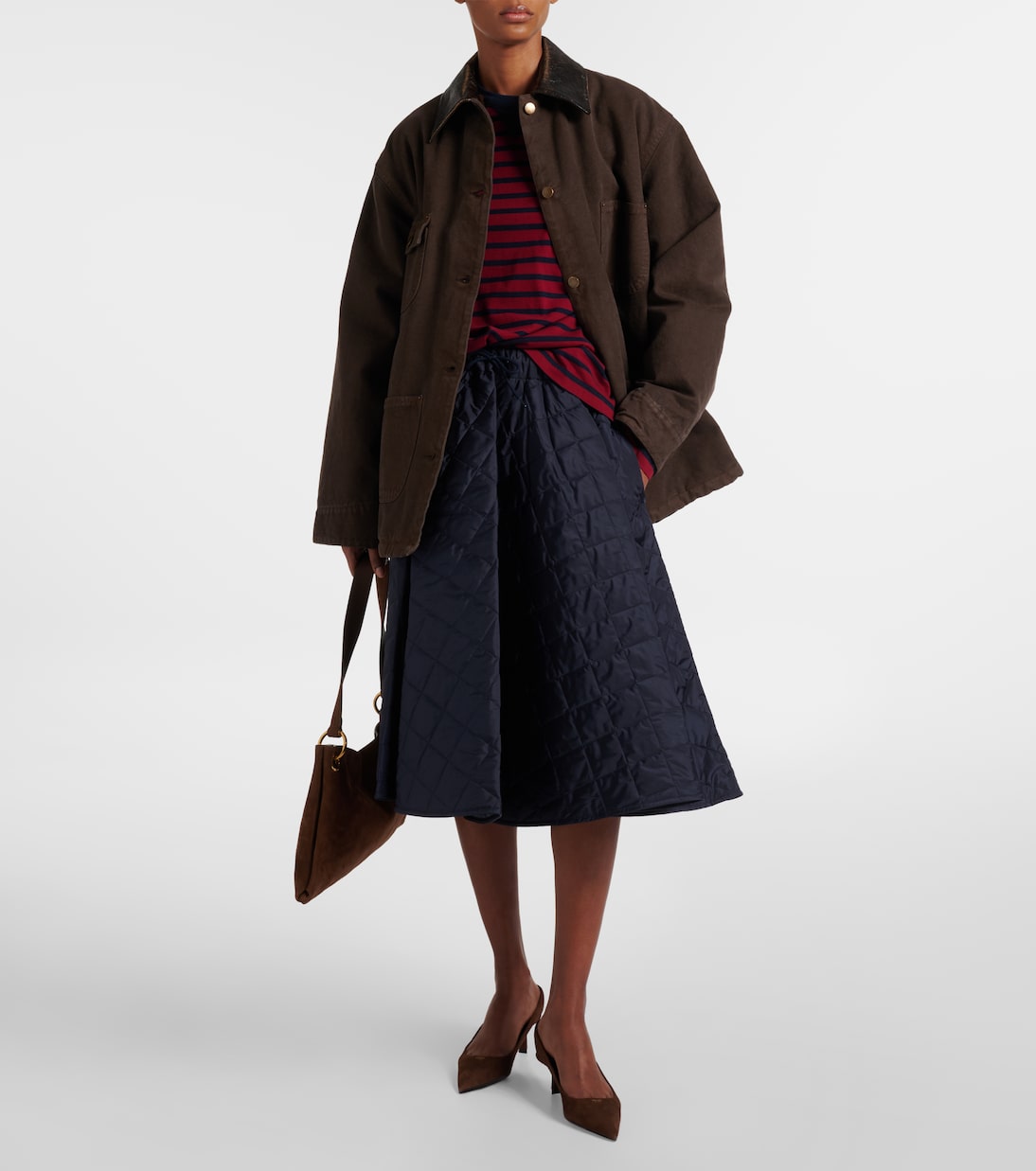 55 logo suede pumps | Prada