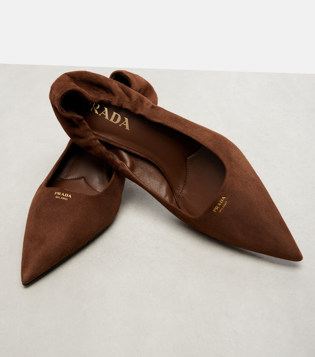 55 logo suede pumps | Prada