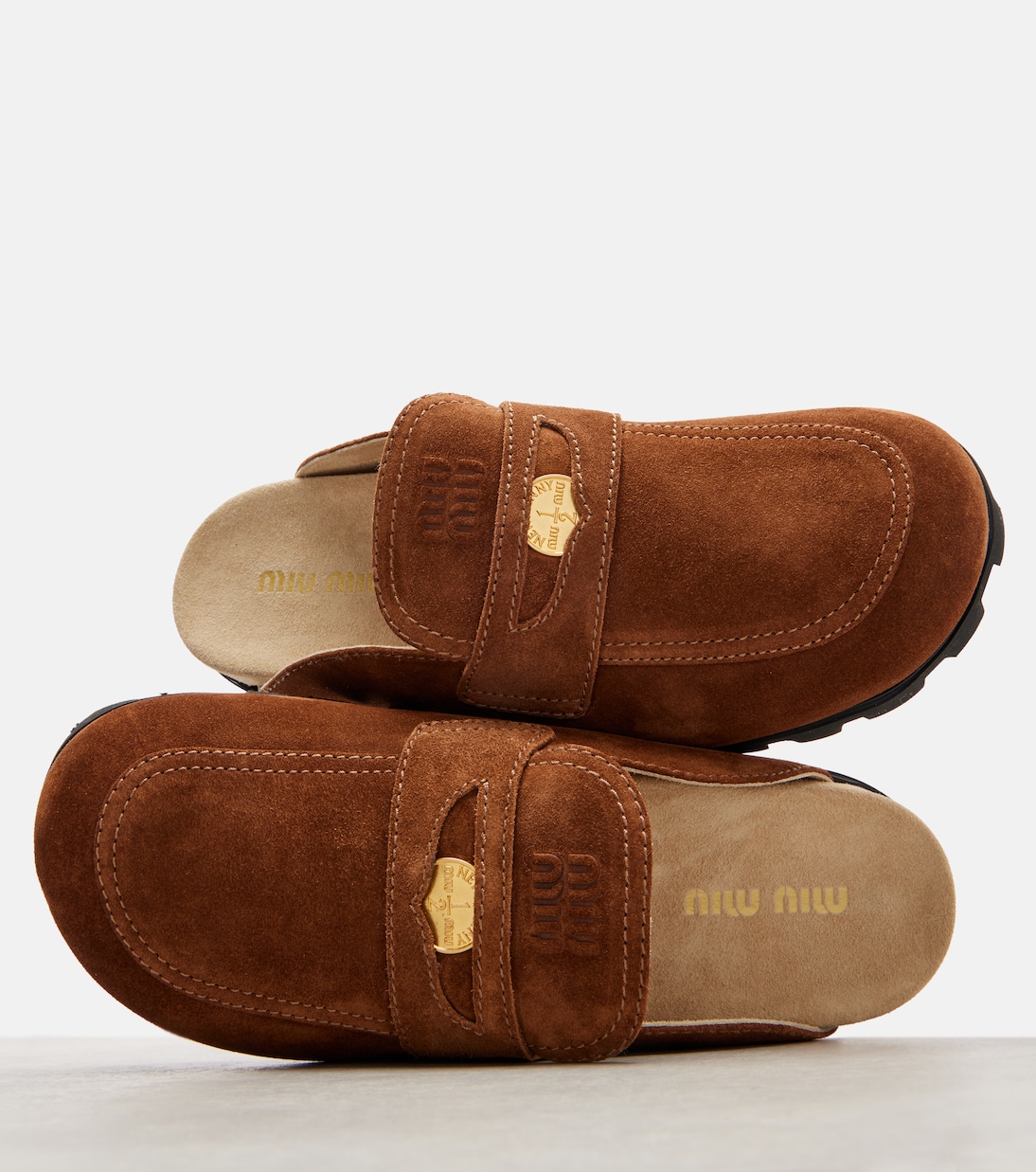 Mules Oliva de ante | Miu Miu
