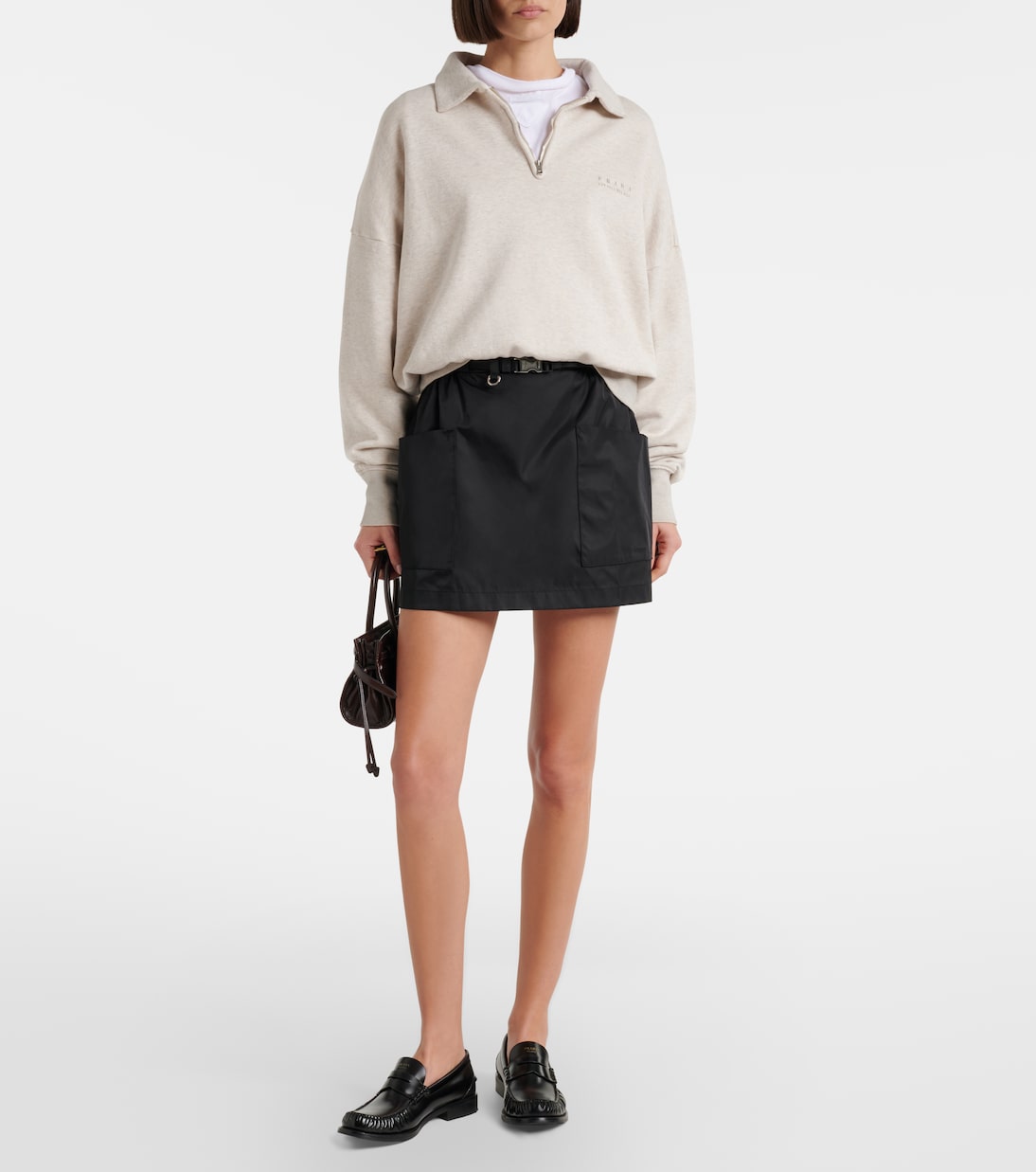 Re-Nylon belted miniskirt | Prada