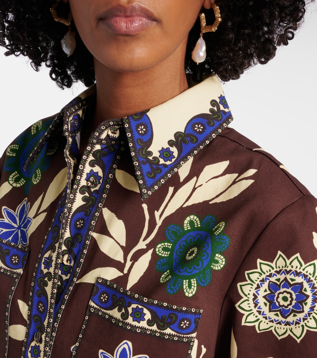 Jasper printed cotton shirt dress | Alémais