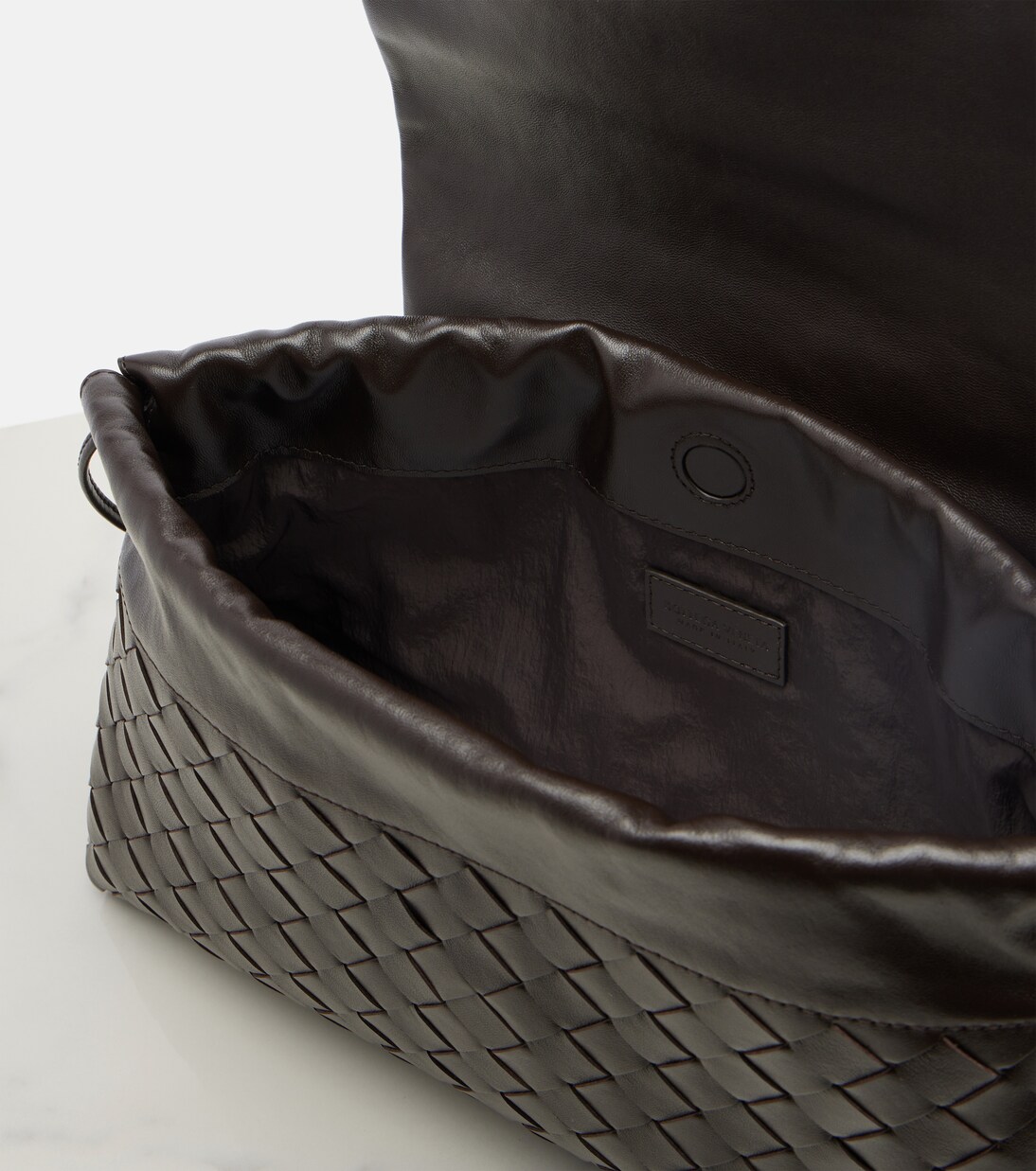 Notte Intrecciato leather shoulder bag | Bottega Veneta