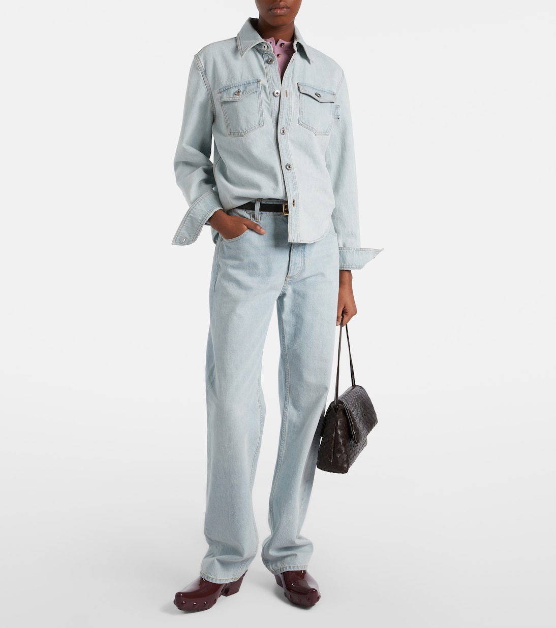 Notte Intrecciato leather shoulder bag | Bottega Veneta