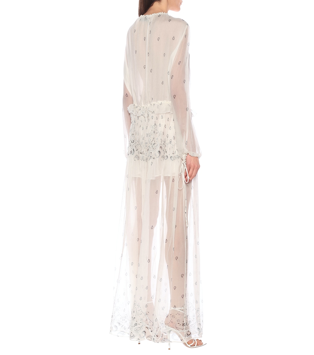 Abito a stampa in chiffon di seta | Amiri