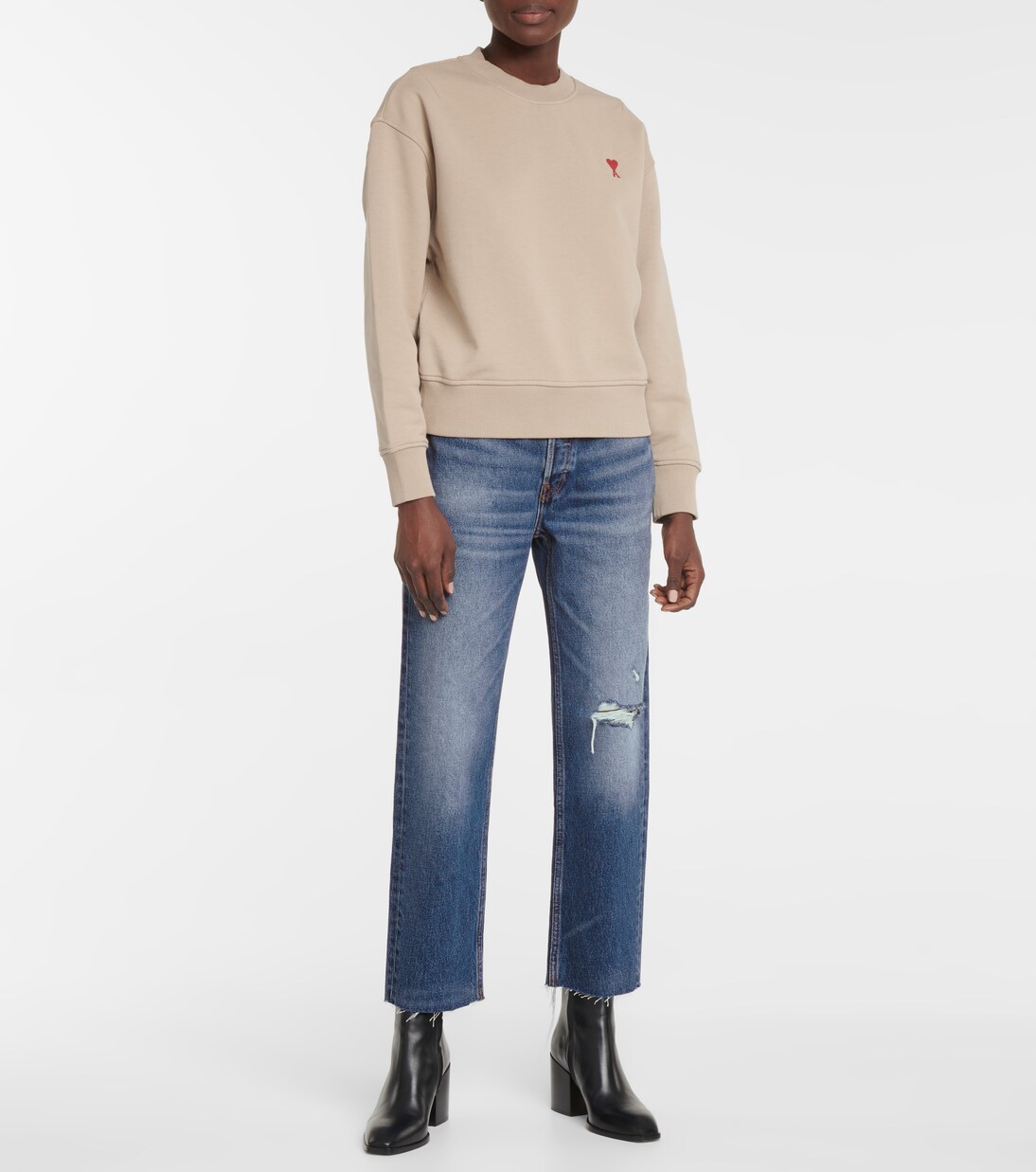 High-rise distressed jeans | Re/Done
