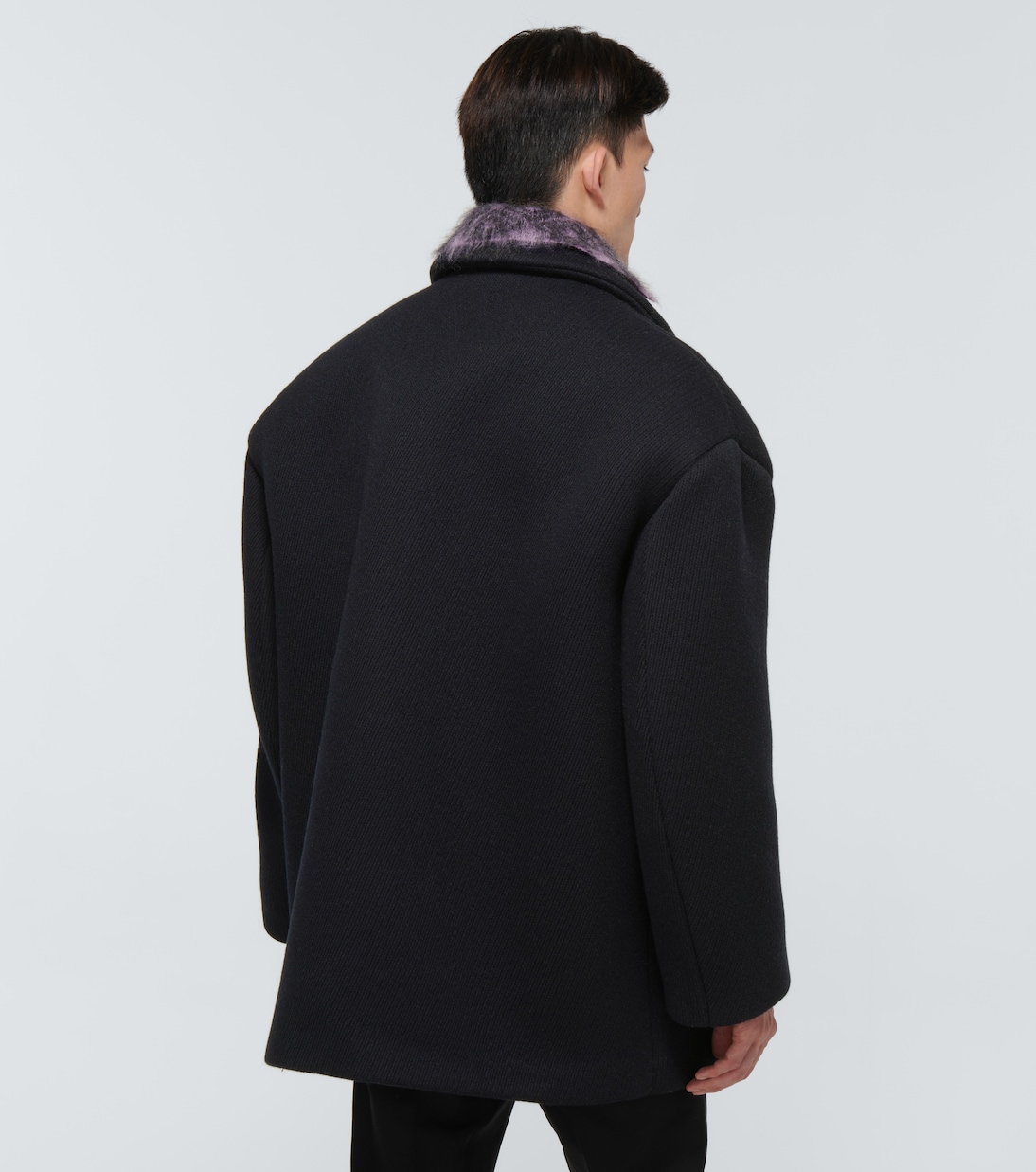 Double-breasted virgin wool peacoat | Prada
