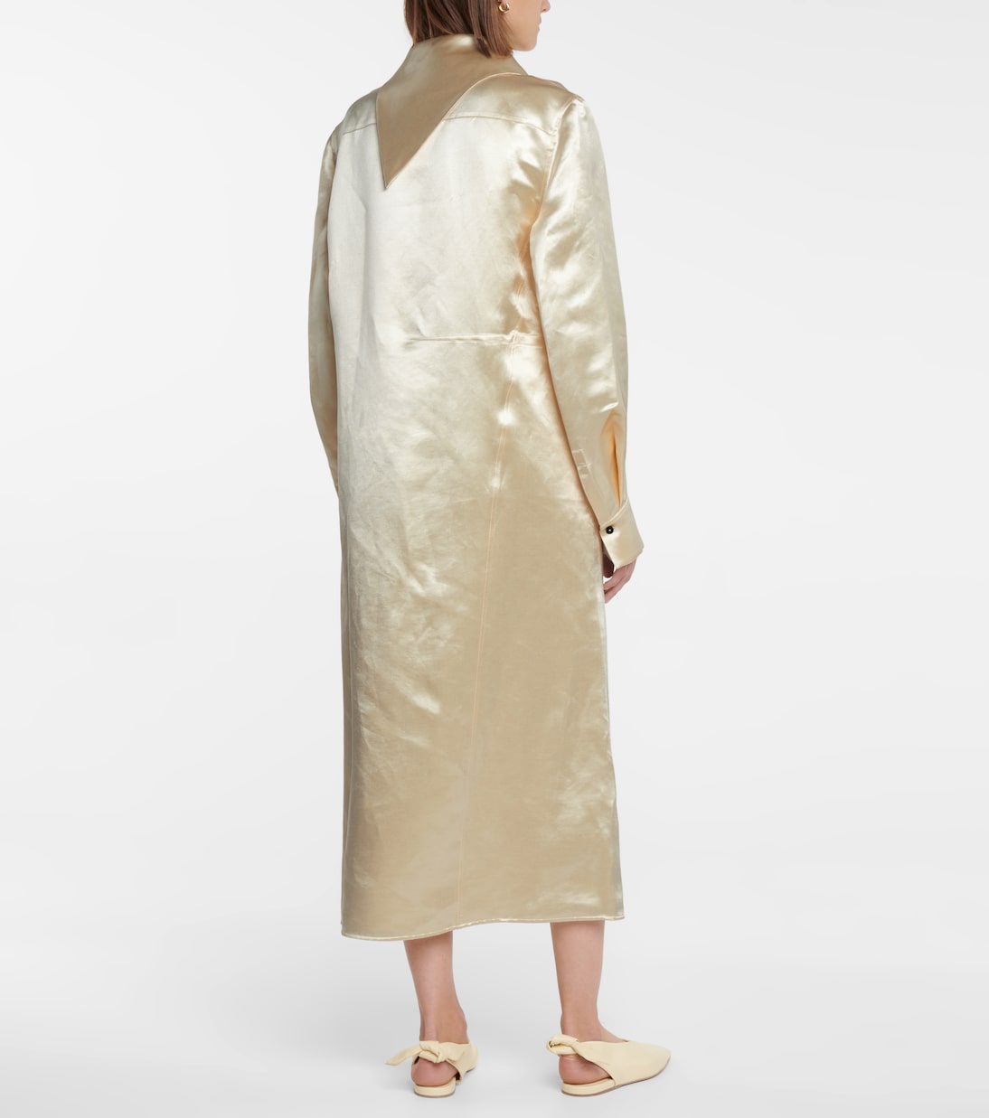 Asymmetric satin midi dress | Jil Sander