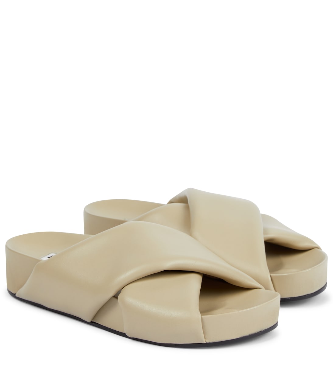Padded leather slides | Jil Sander