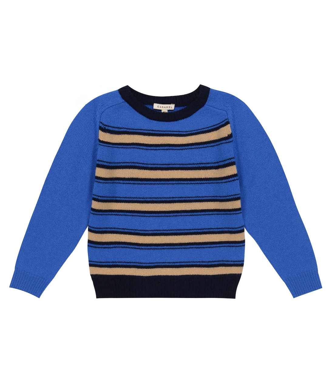 Poa striped cashmere sweater | Caramel