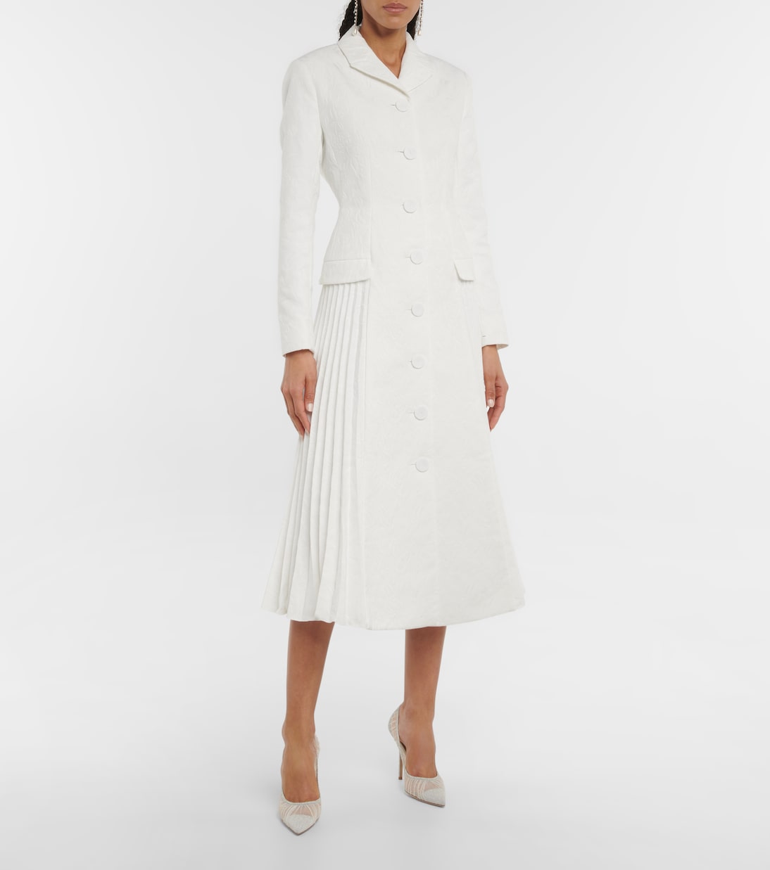 Bridal Calla cloqué coat | Erdem