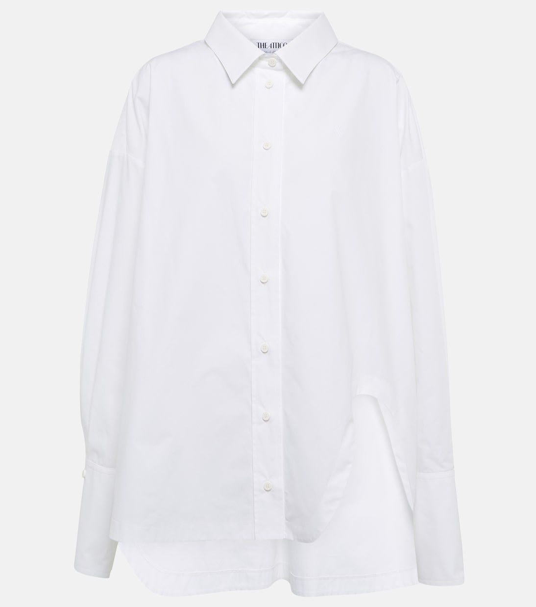 Camicia asimmetrica in popeline di cotone | The Attico