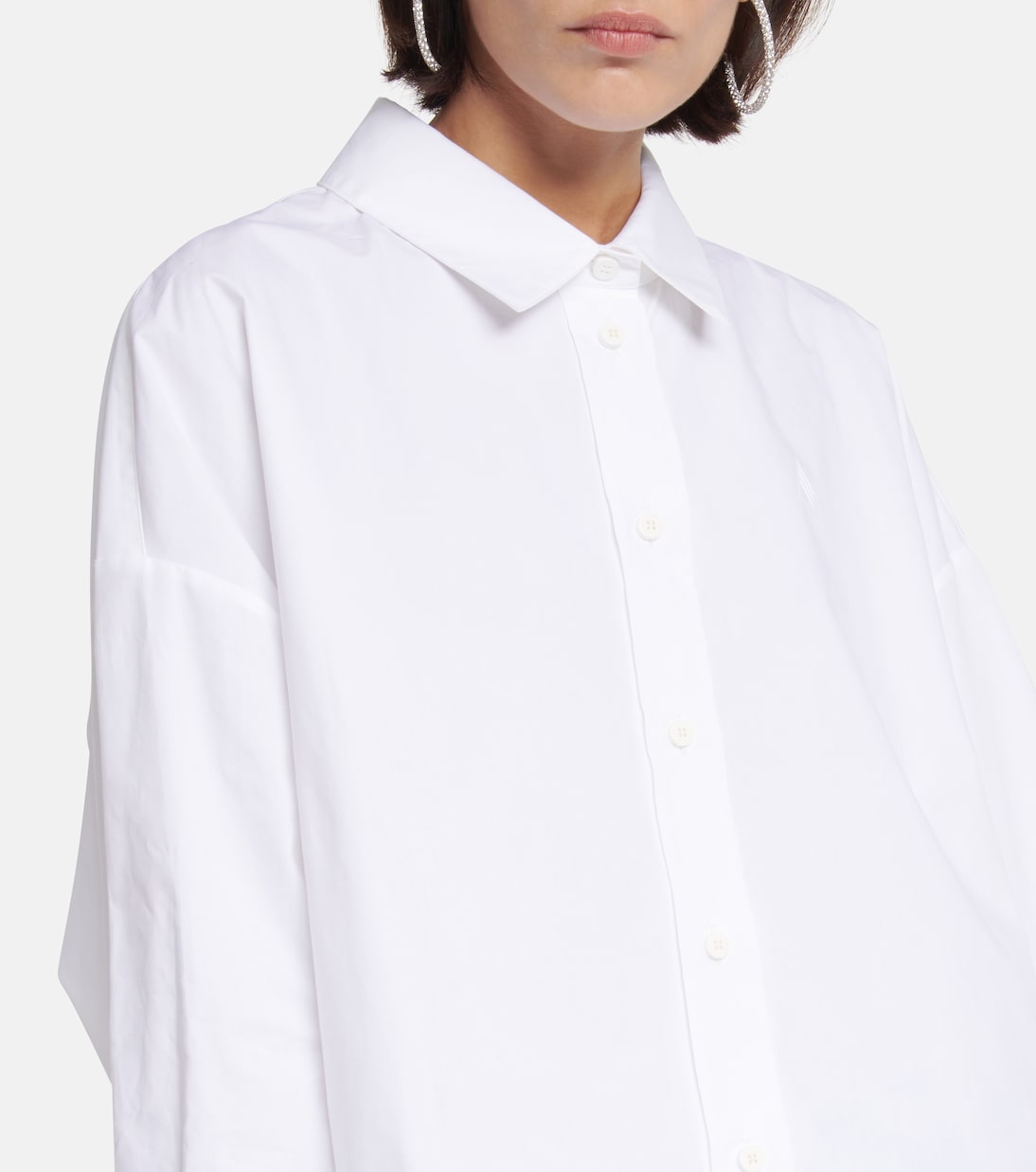 Camicia asimmetrica in popeline di cotone | The Attico
