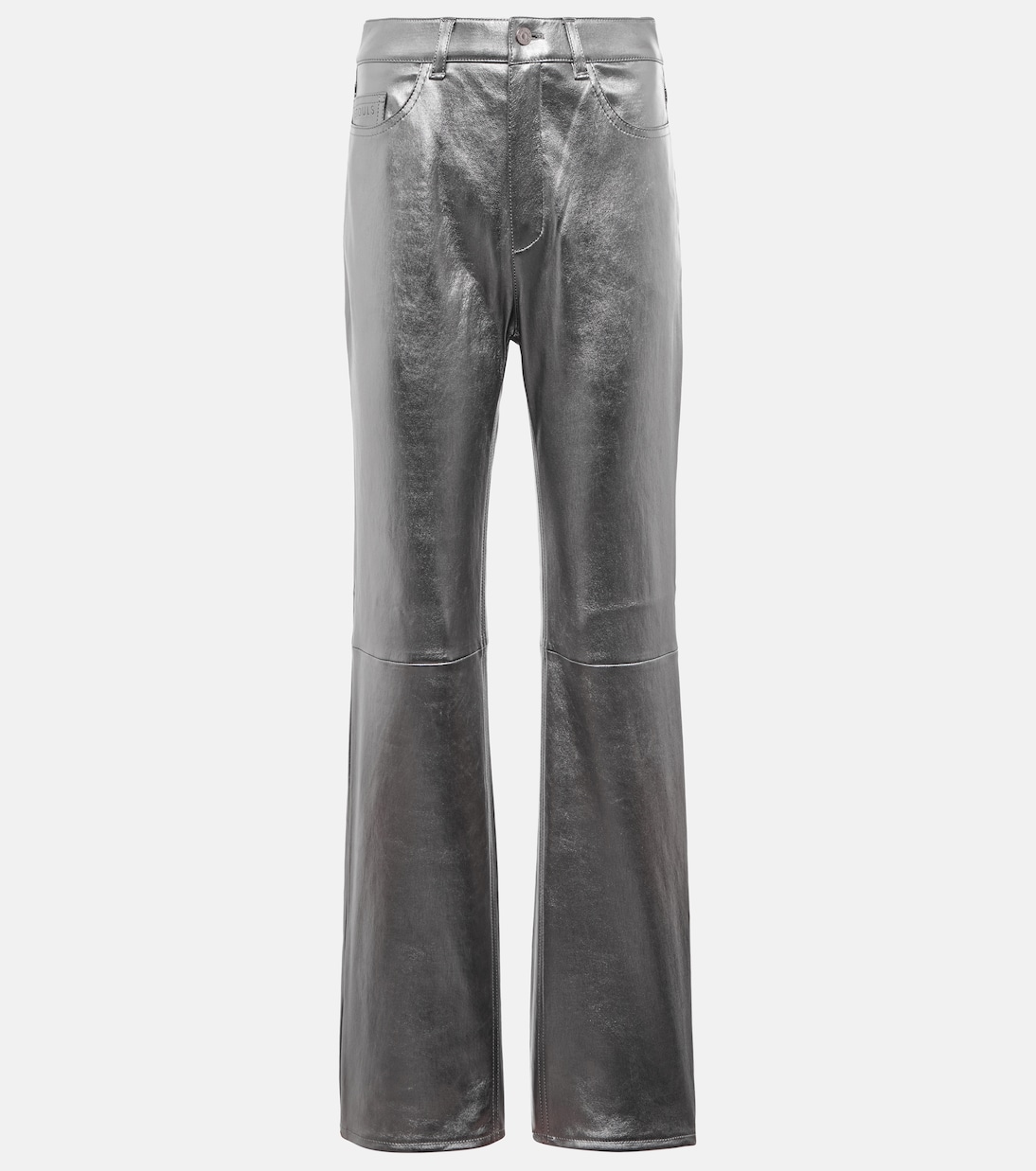 Terry high-rise straight leather pants | Stouls