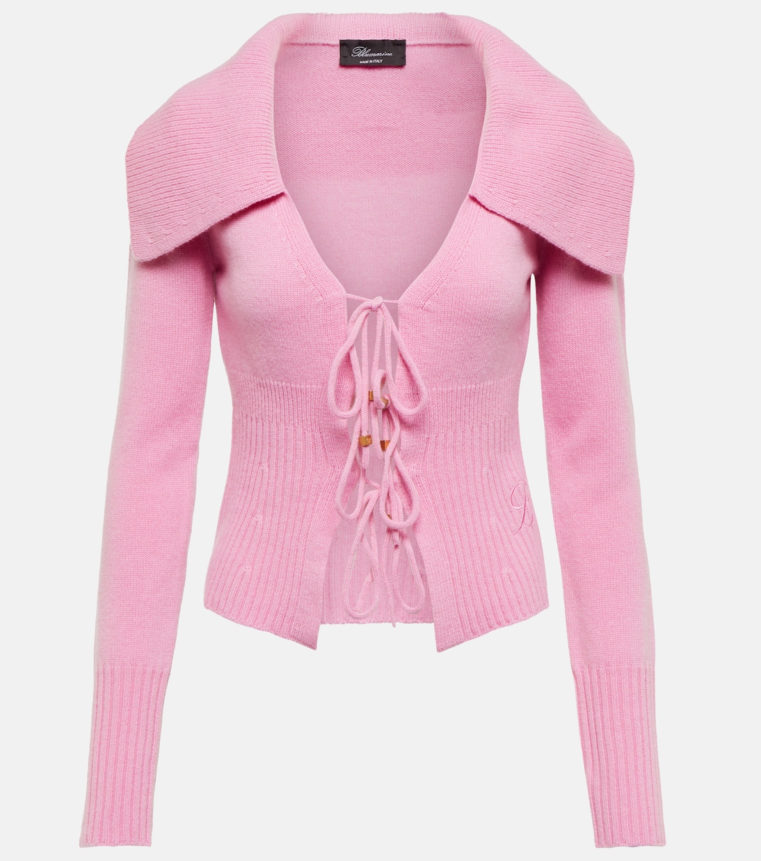 Cardigan a coste in lana e cashmere | Blumarine