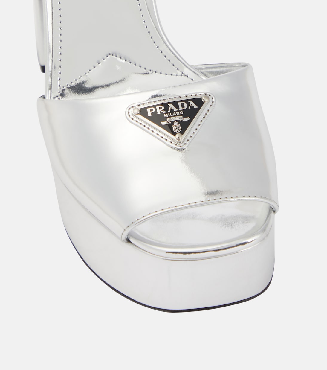 Prada silver platform shoes deals