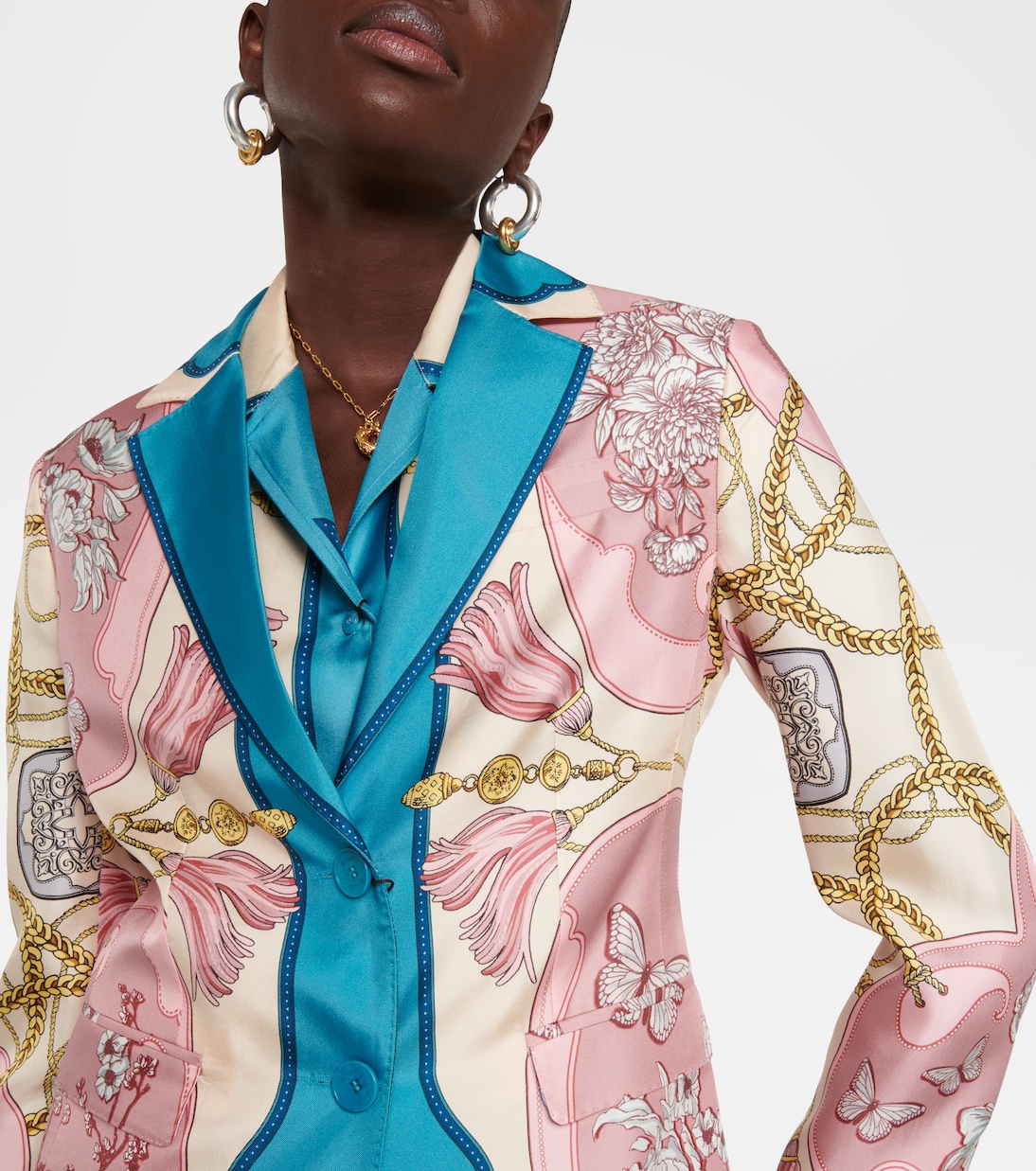 Blazer in seta con stampa | Etro