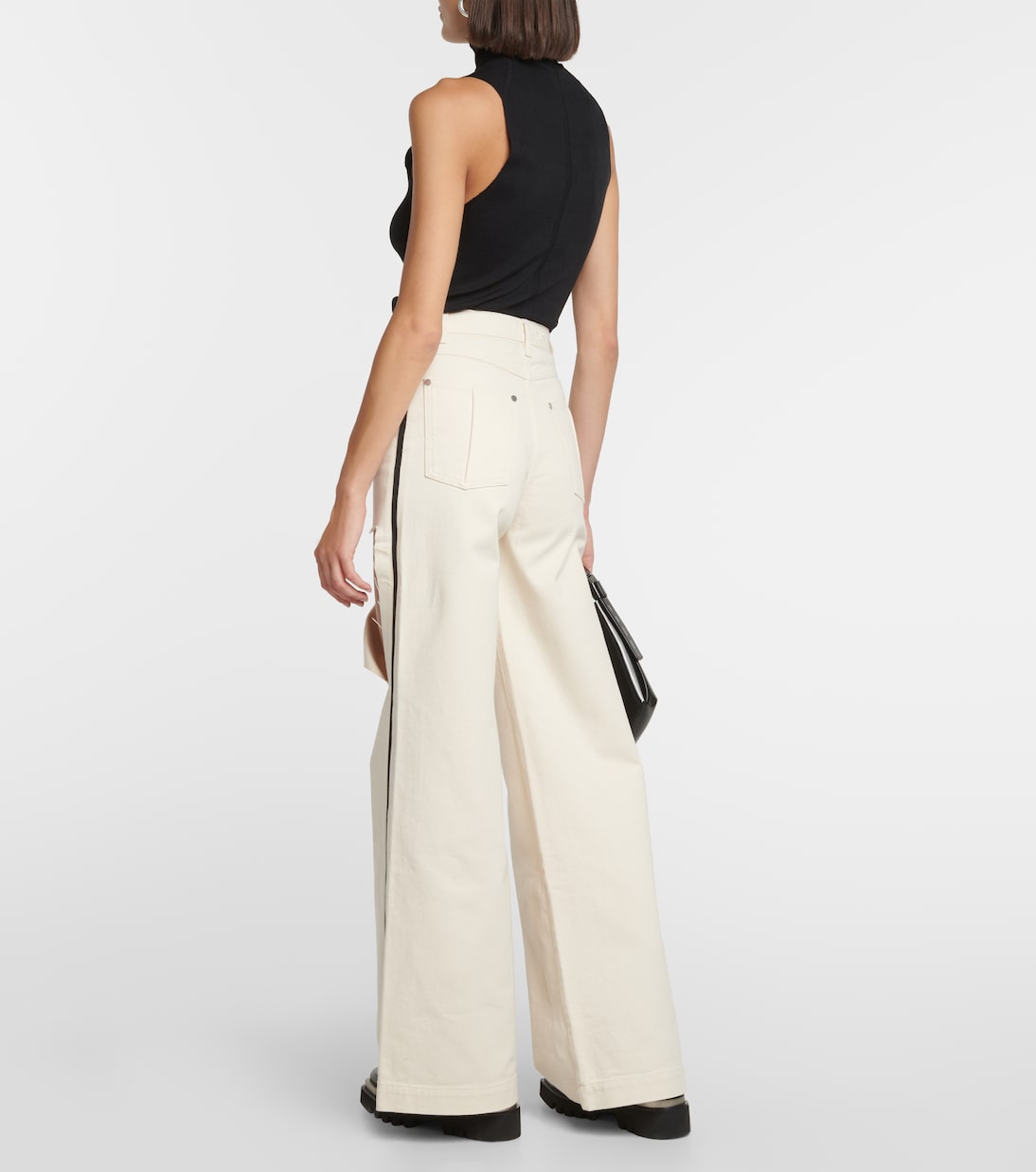 Distressed high-rise wide-leg jeans | Peter Do