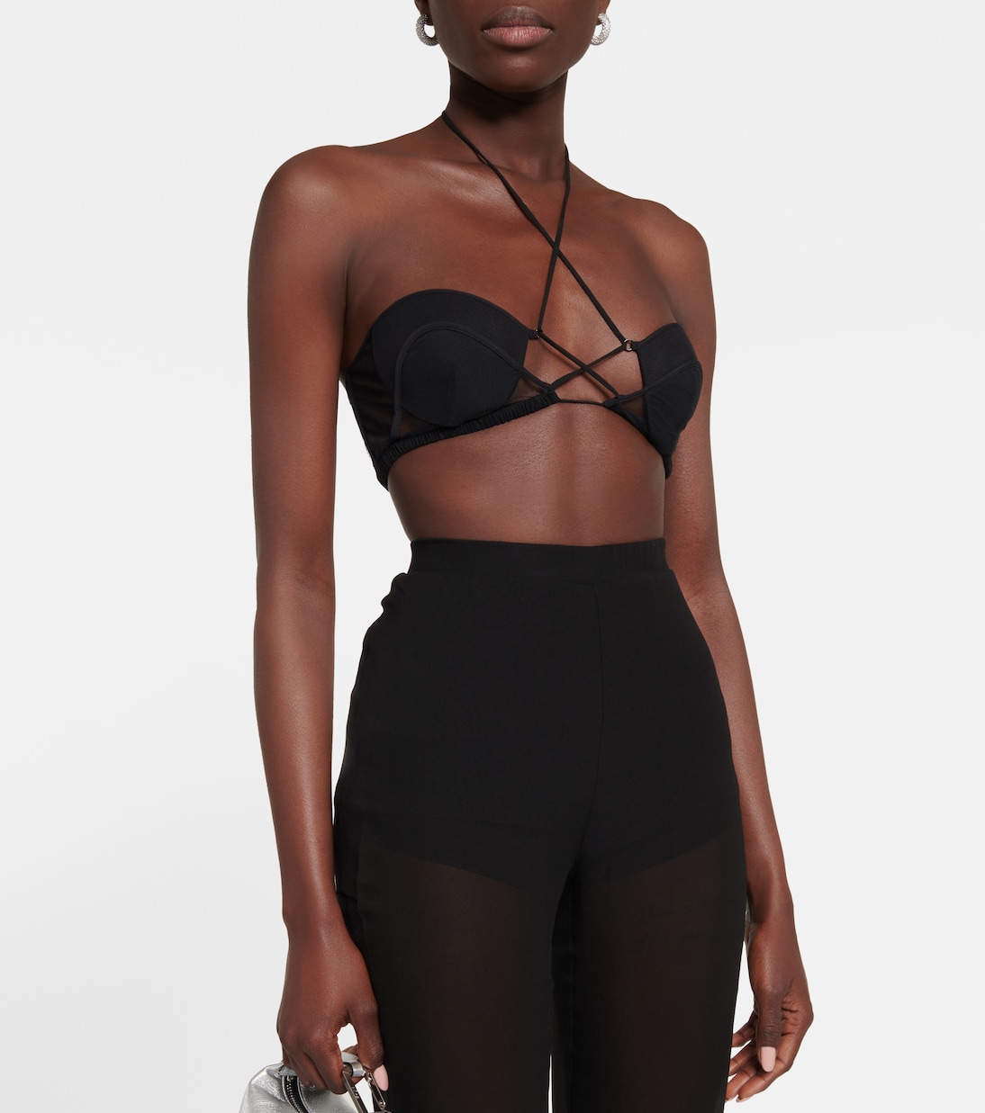 Soutien-gorge en laine et tulle | Nensi Dojaka