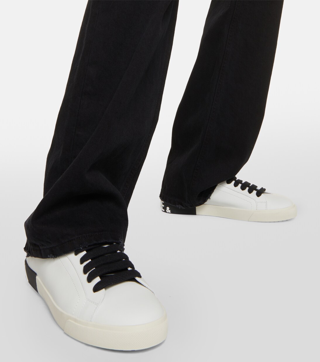 Embellished leather sneakers in white - Dolce Gabbana