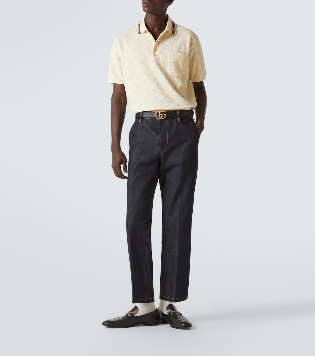 GG embroidered polo top | Gucci