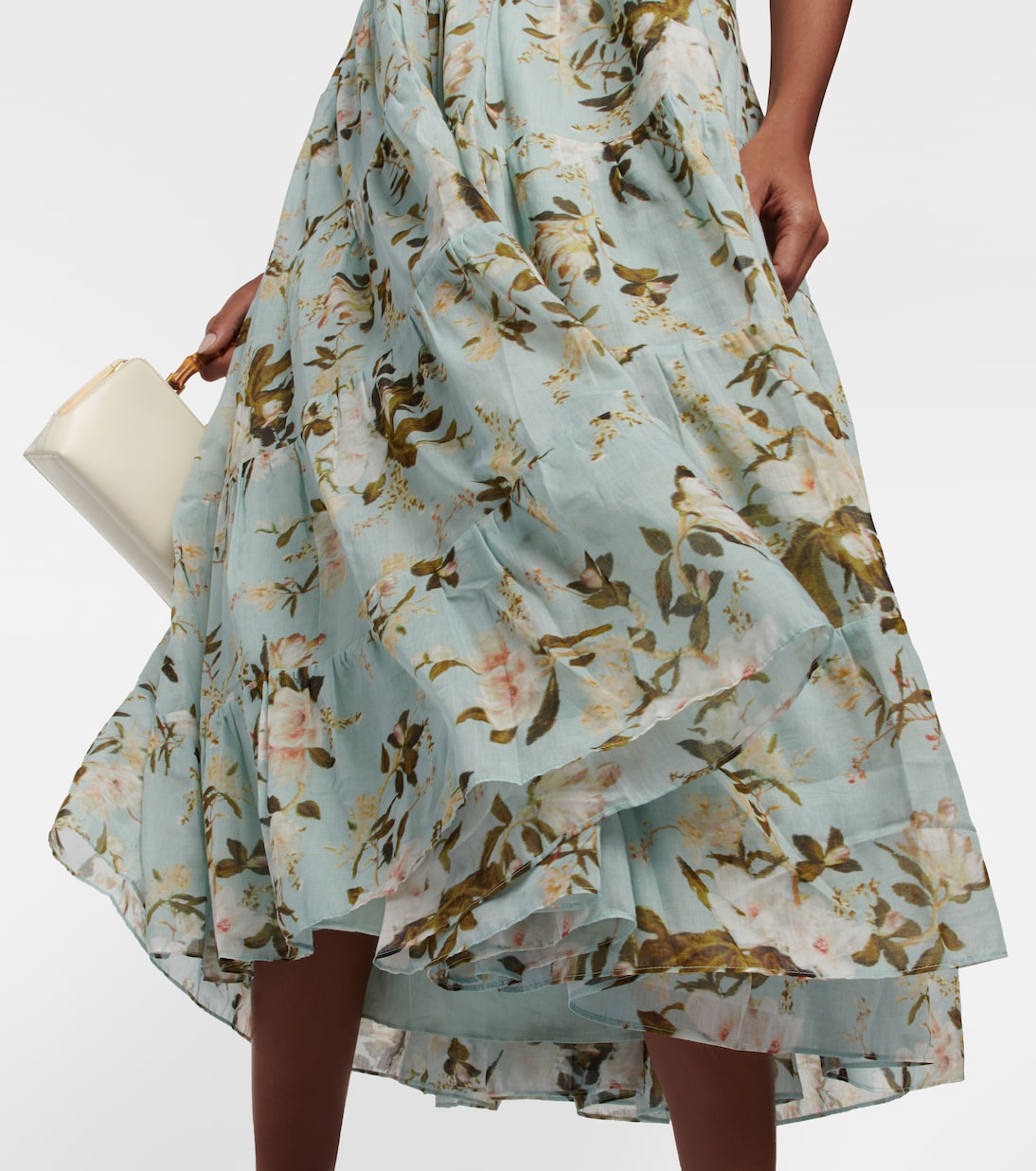 Robe midi Yesenia en coton et soie à fleurs | Erdem