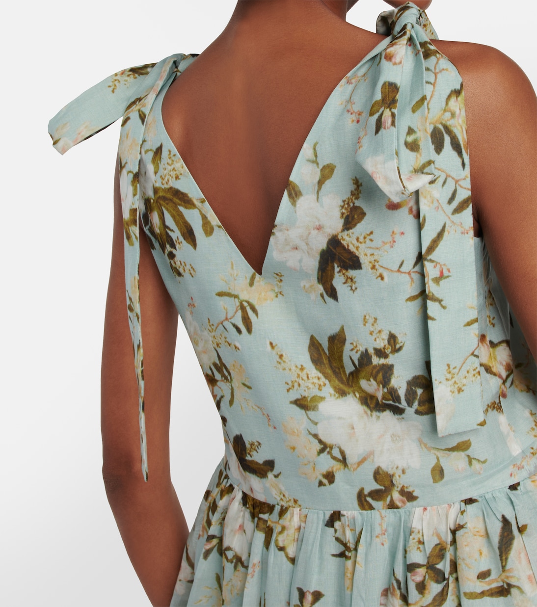 Robe midi Yesenia en coton et soie à fleurs | Erdem