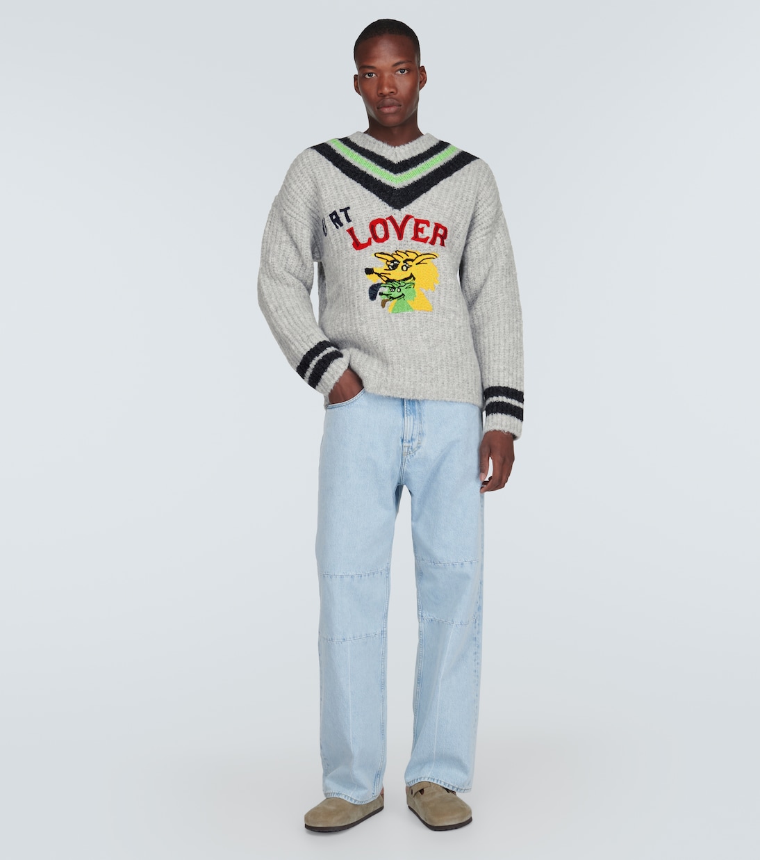 Embroidered wool-blend sweater | ERL