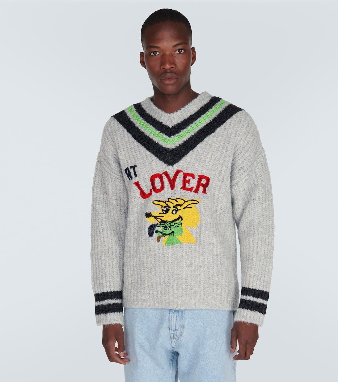 Embroidered wool-blend sweater | ERL