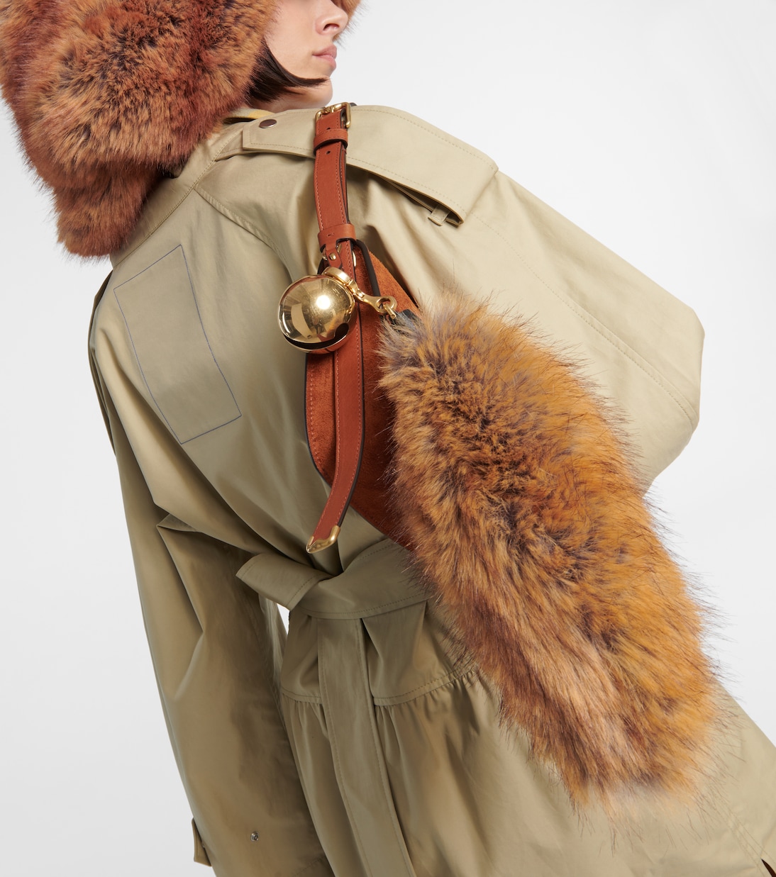 Faux fur bag charm best sale