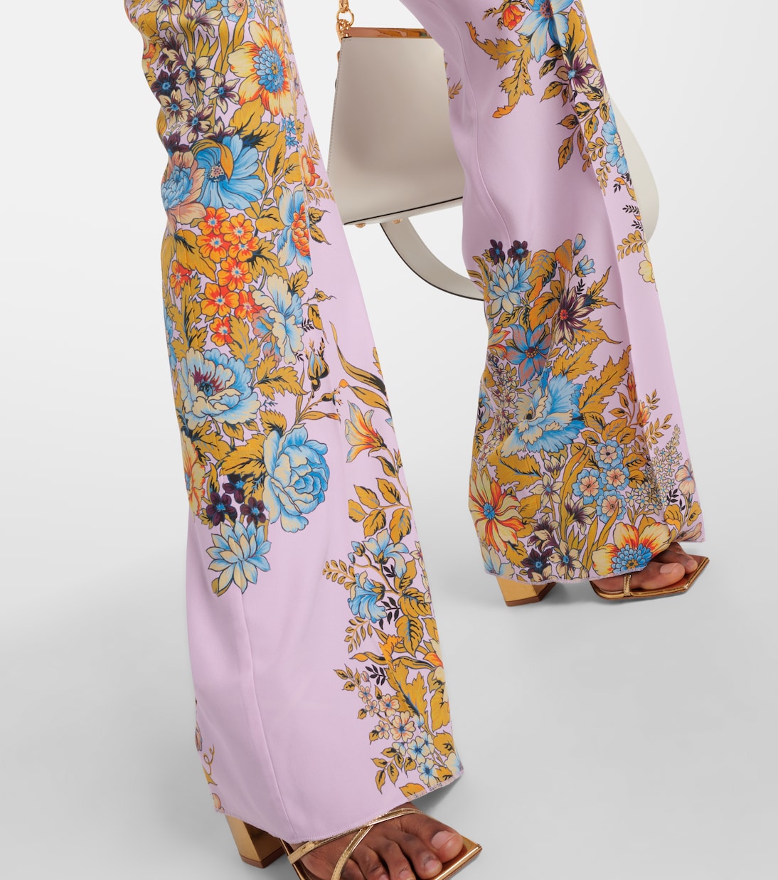 Floral high-rise silk wide-leg pants | Etro