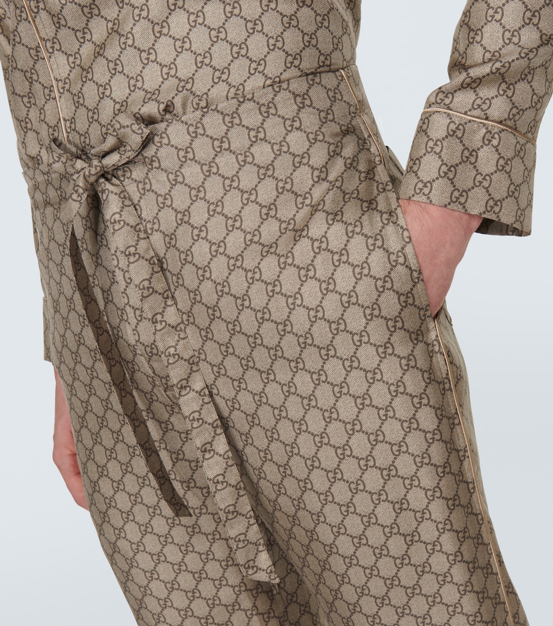 Gerade Hose GG aus Seide | Gucci