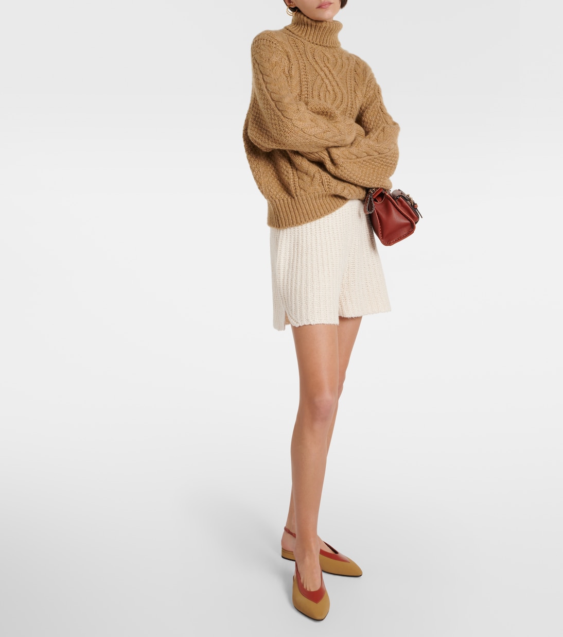 Rebecca leather-trimmed slingback flats | Loro Piana