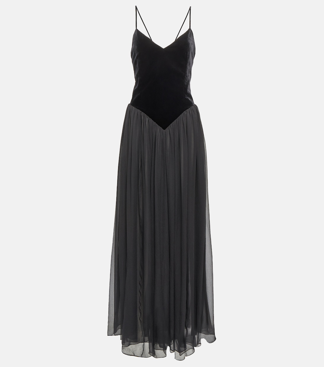 Maxikleid mit Samt | Chloé