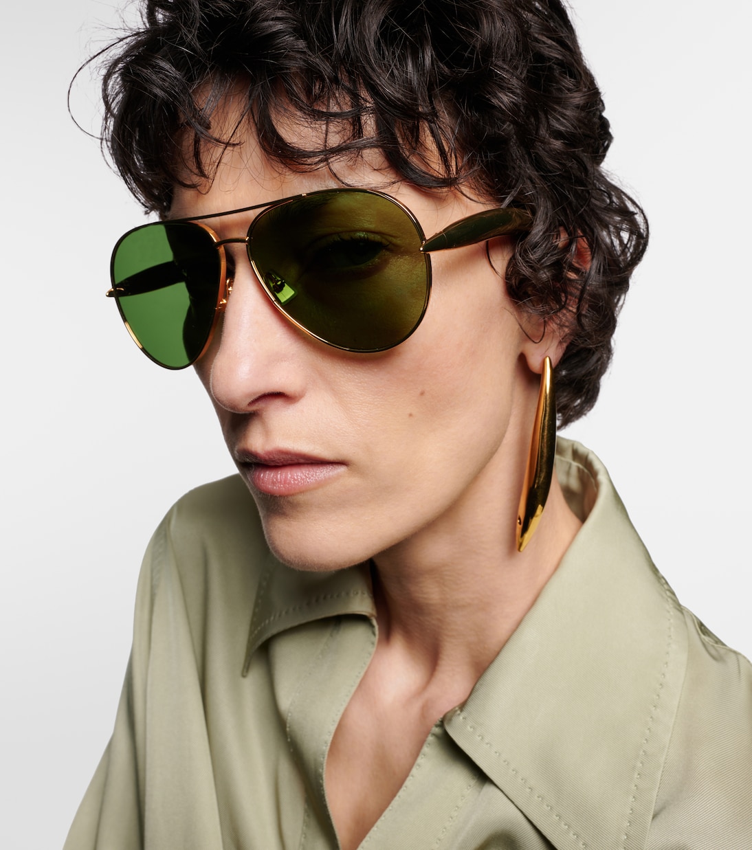 Occhiali da sole aviator BOTTEGA VENETA stile sarda per giovani trendy