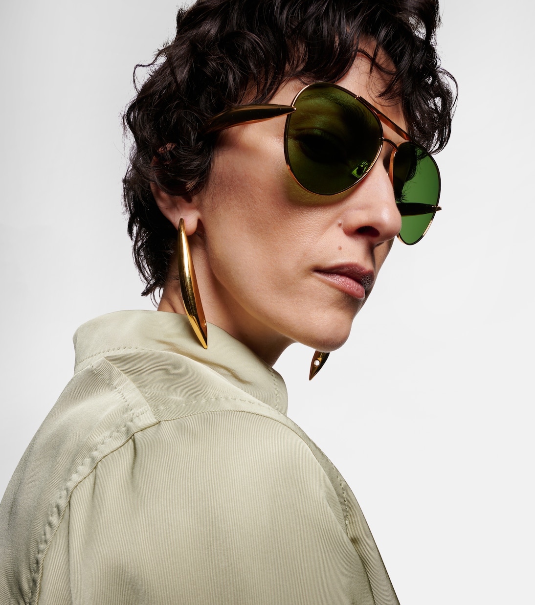 Occhiali da sole aviator BOTTEGA VENETA stile sarda per giovani trendy