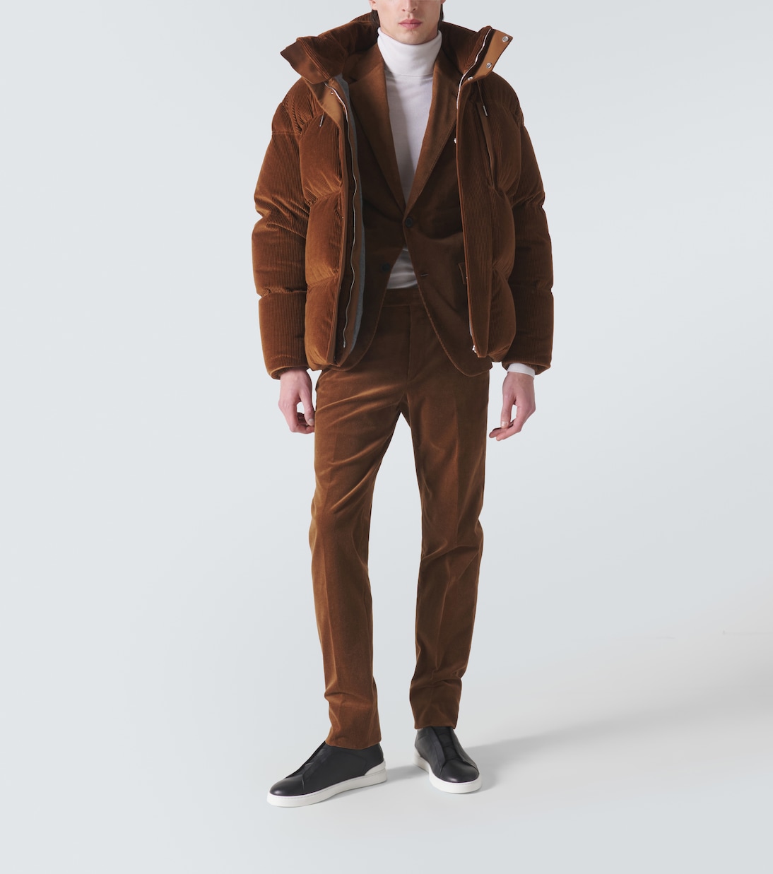Blazer en velours côtelé de coton et cachemire | Zegna