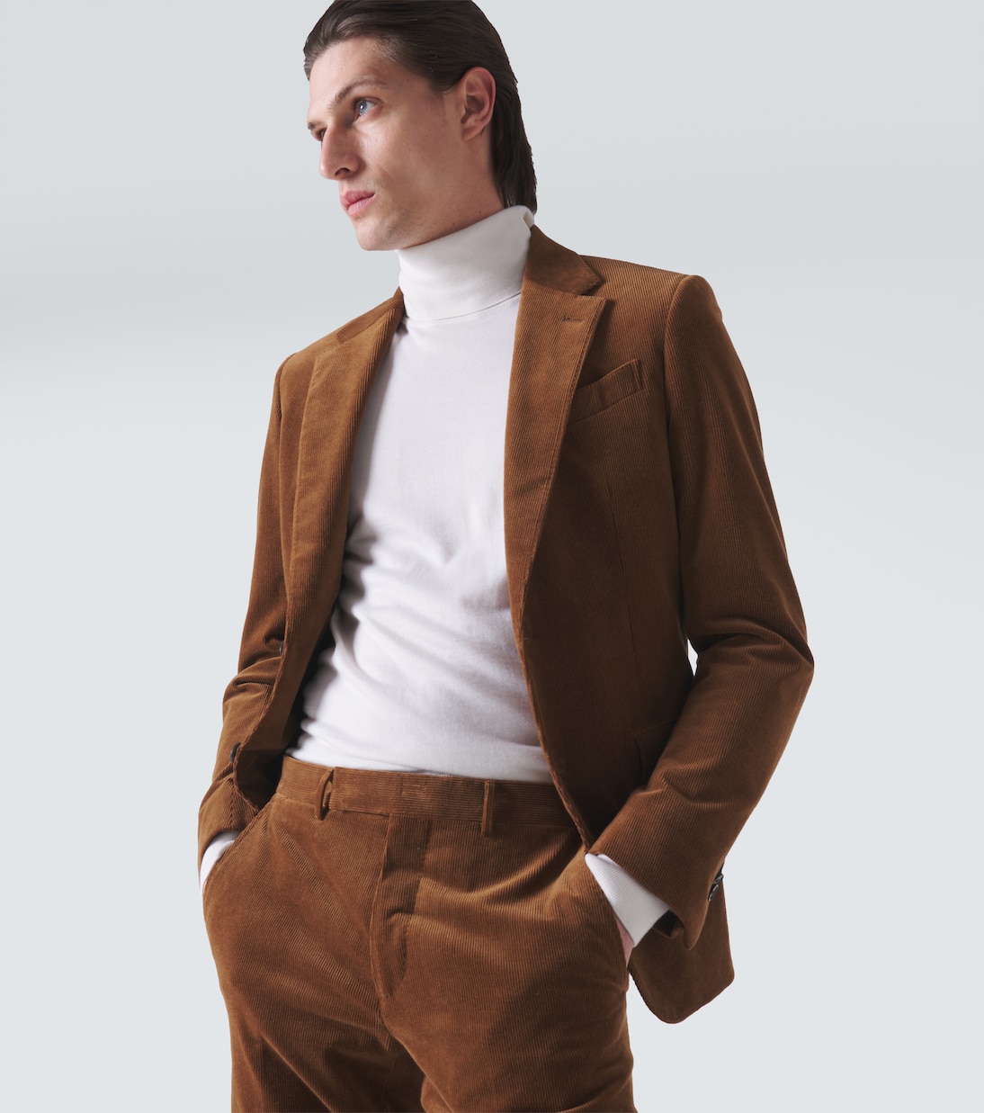 Blazer en velours côtelé de coton et cachemire | Zegna