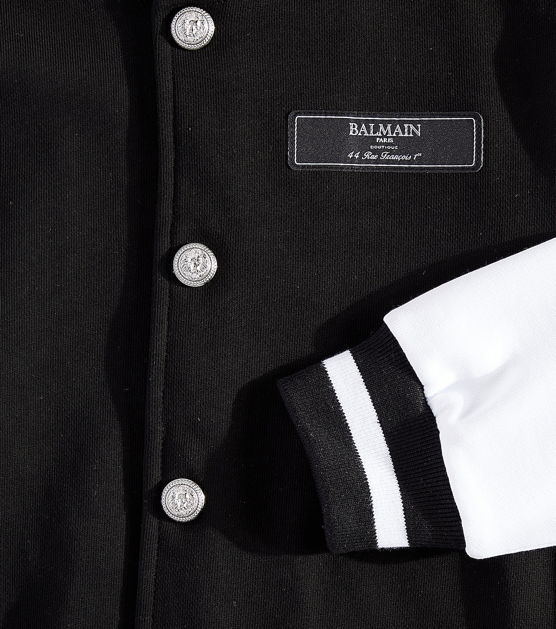 Chaqueta varsity de algodón con logo | Balmain Kids