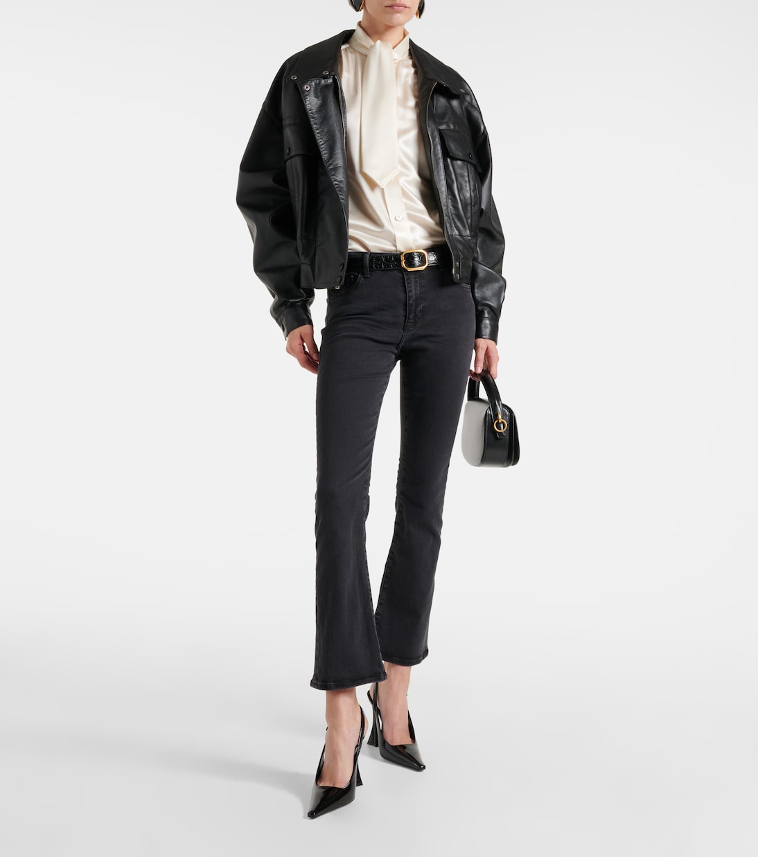 Jeans flared Jodi Crop a vita alta | AG Jeans