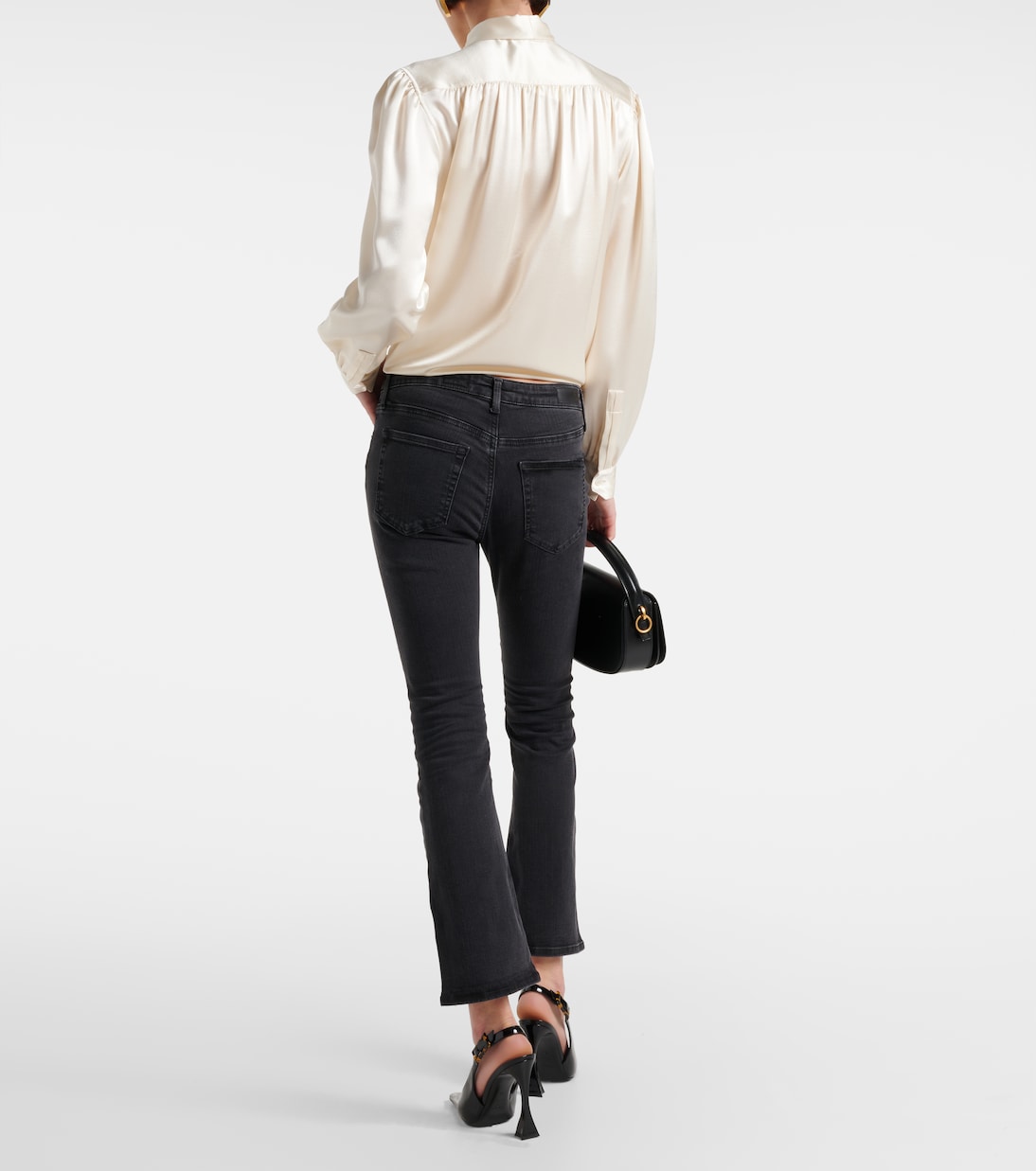 Jeans flared Jodi Crop a vita alta | AG Jeans