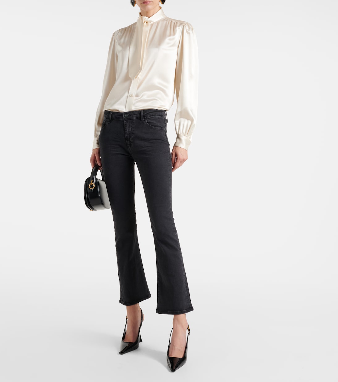 Jeans flared Jodi Crop a vita alta | AG Jeans