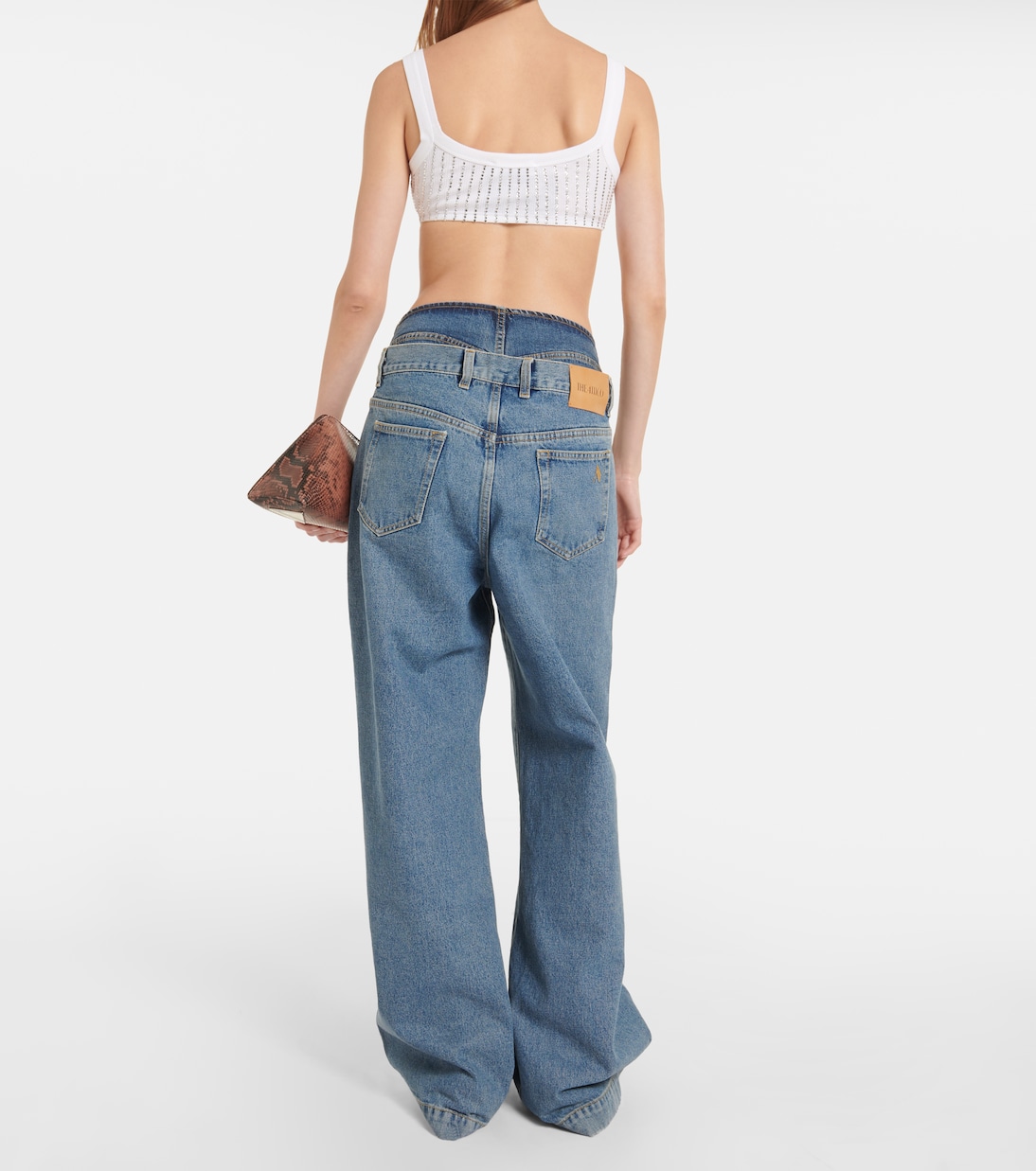 Appliqué cotton bra top | The Attico