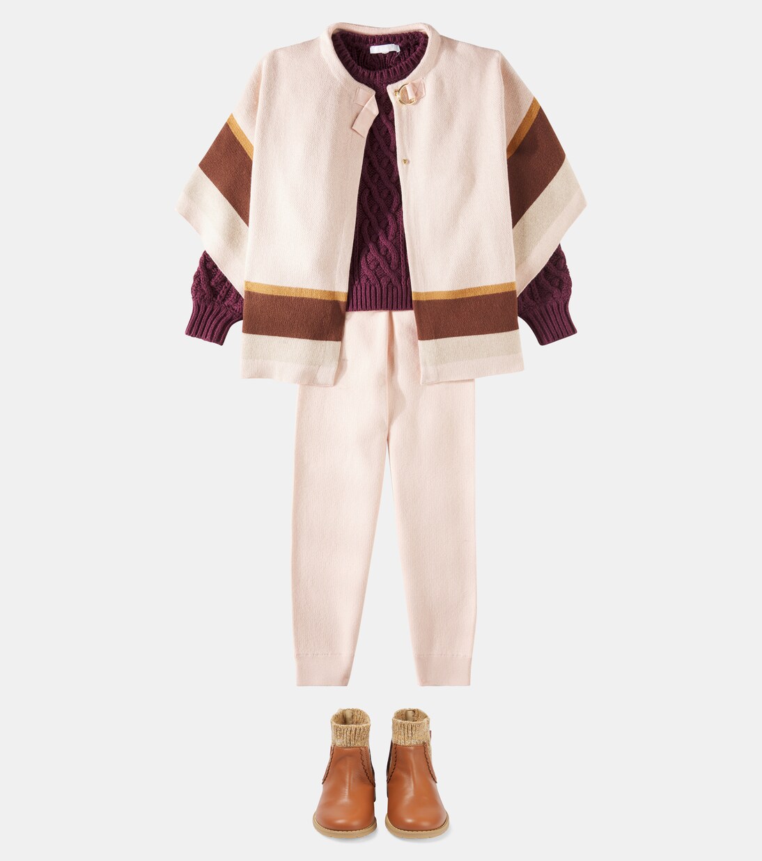 Cotton and wool cape  | Chloé Kids
