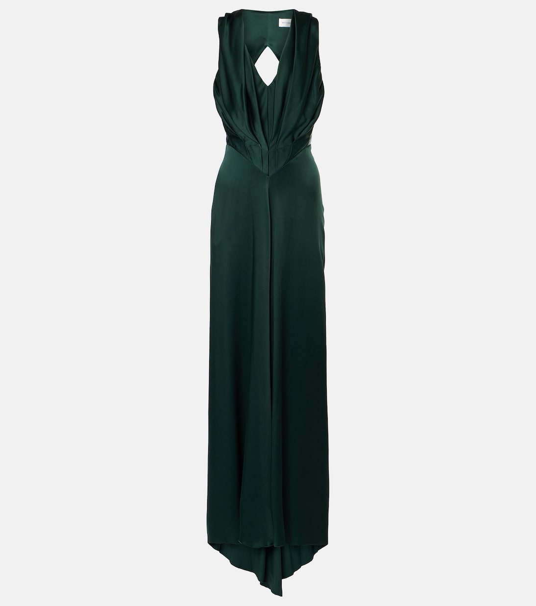 Robe longue en crêpe de satin | Victoria Beckham