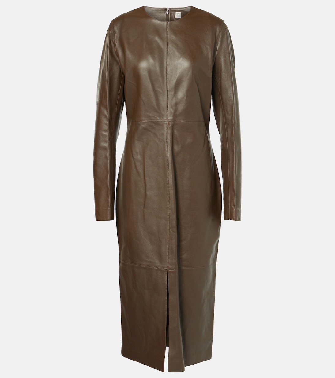Robe midi en cuir | Toteme