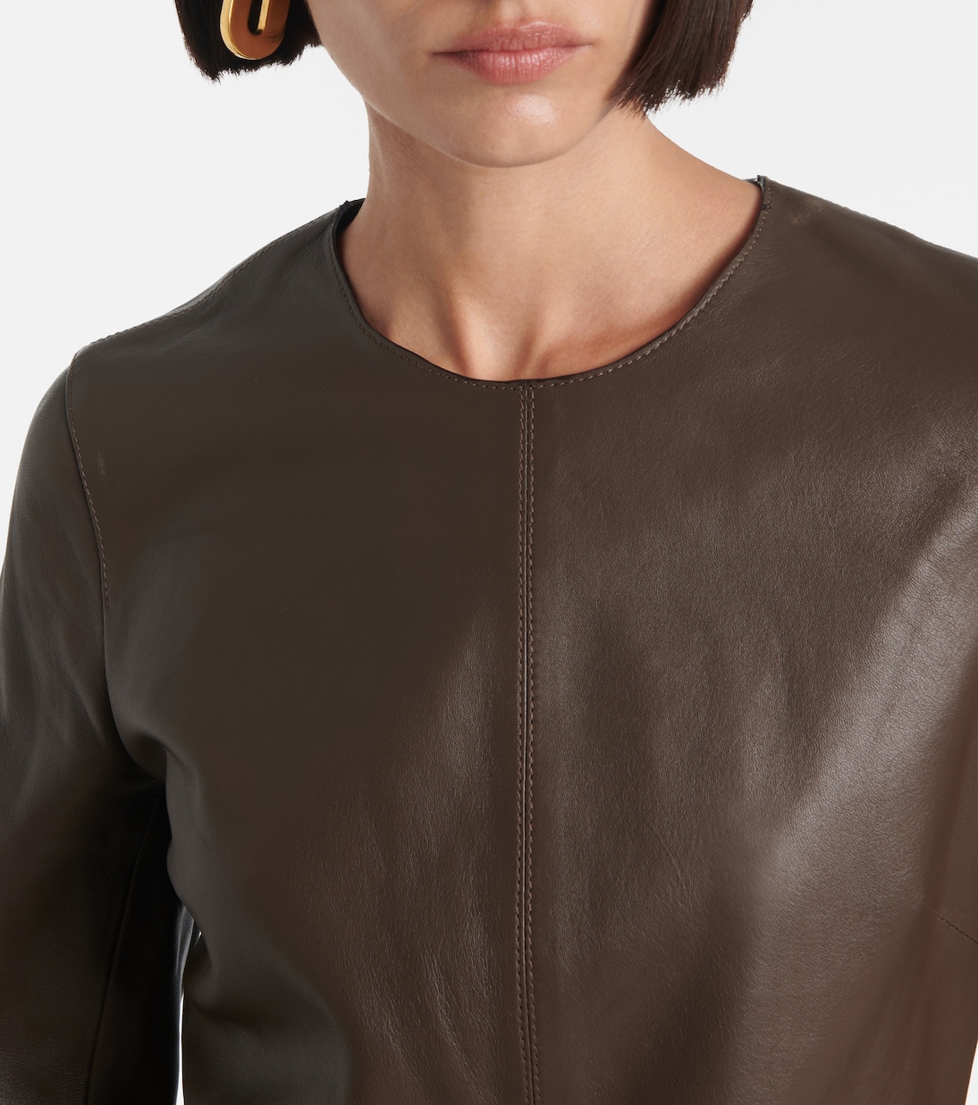 Robe midi en cuir | Toteme