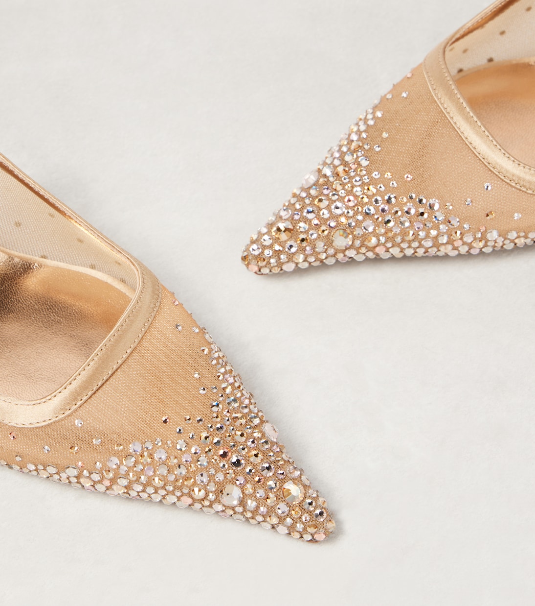 Pumps slingback Amel 50 in mesh con cristalli | Jimmy Choo