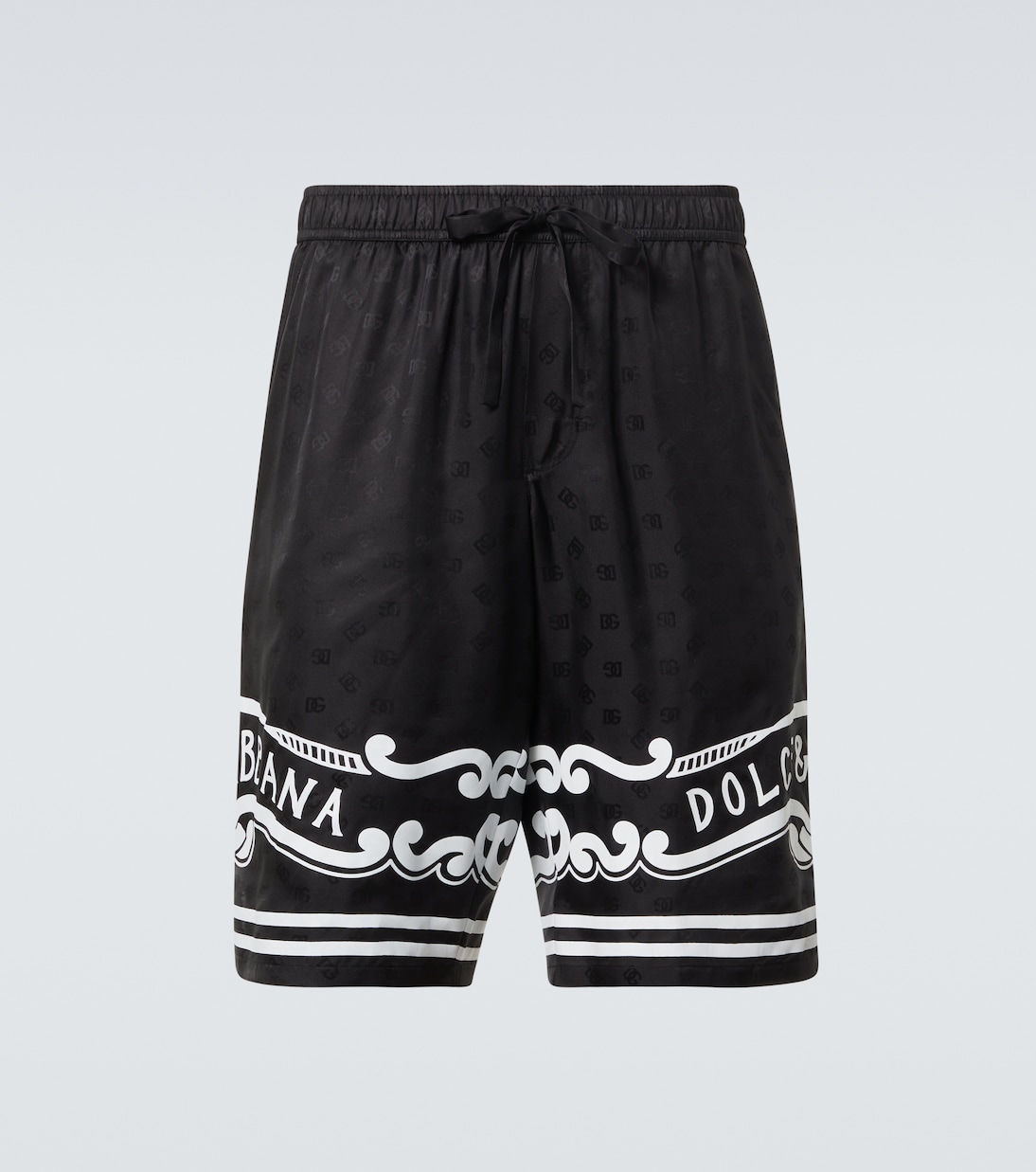 Bermuda in twill di seta con stampa | Dolce&Gabbana