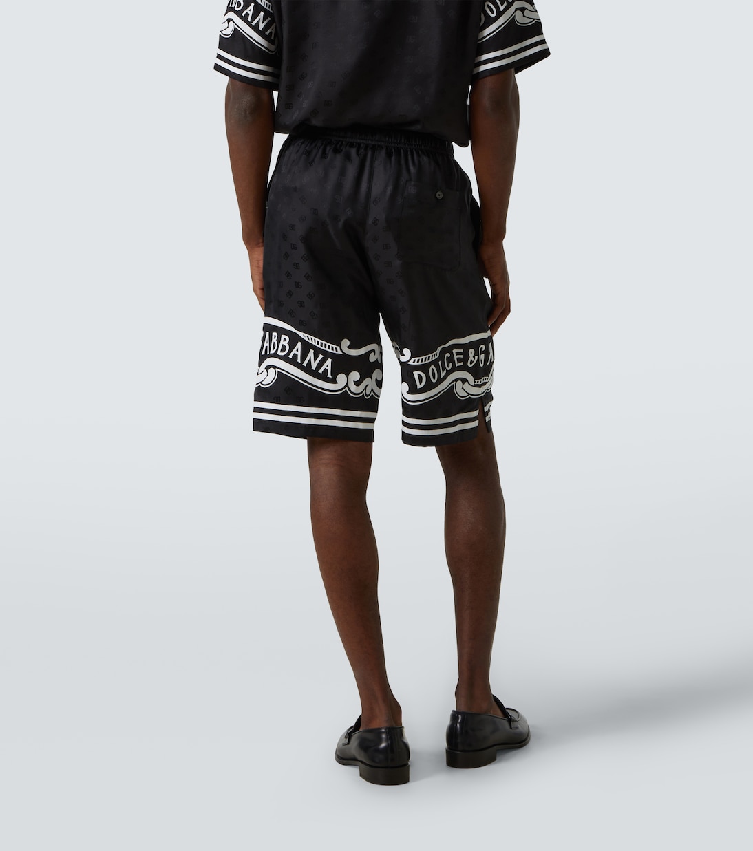 Bermuda in twill di seta con stampa | Dolce&Gabbana