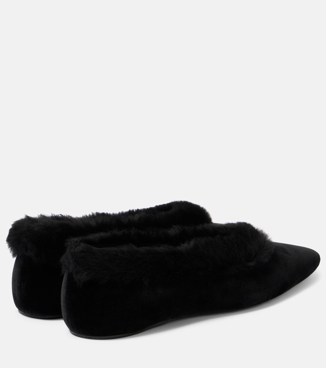 Ballerine in velluto con shearling | Toteme